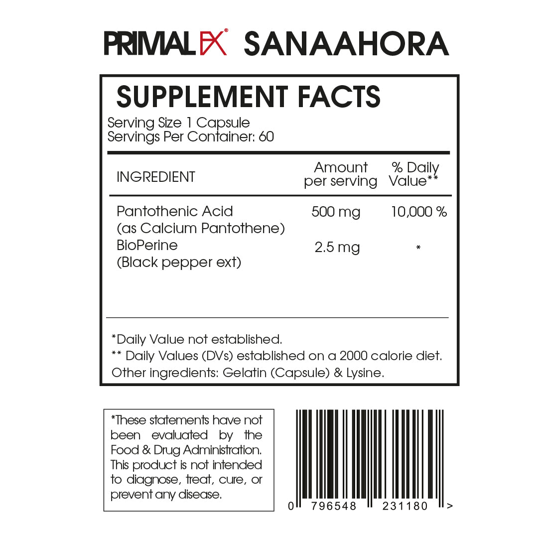 VITAMIN B5 + Bioperine
