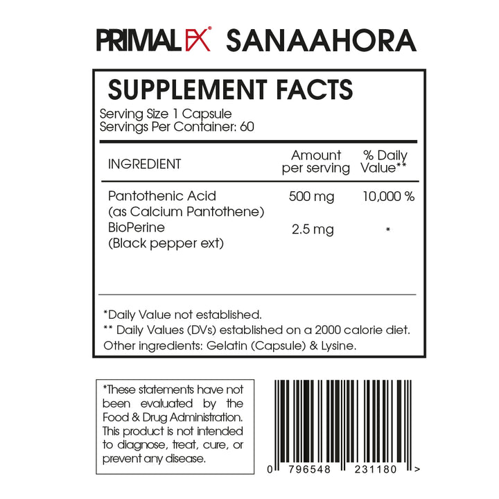 VITAMIN B5 + Bioperine